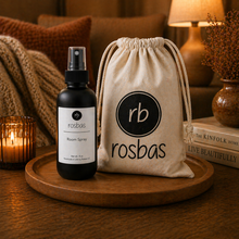 Load image into Gallery viewer, Rosbas Room Sprays - Scented - 4 oz Black Bottle