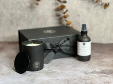 Load image into Gallery viewer, Rosbas Candle and Room Spray Gift Set - Scented - Soy Wax - Black