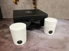 Load image into Gallery viewer, Rosbas Candle Gift Set, Scented, White Glass Jars with lids