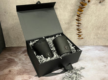 Load image into Gallery viewer, Rosbas Candle Gift Set, Scented, Black Glass Jars with lids