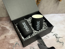 Load image into Gallery viewer, Rosbas Candles Gift Set - Scented - Soy Wax - Black Ceramic Jars, 8 oz ea.