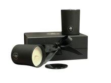 Load image into Gallery viewer, Rosbas Candle Gift Set, Scented, Black Glass Jars with lids