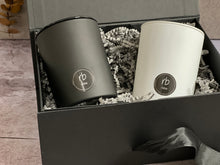 Load image into Gallery viewer, Rosbas Candles Gift Set - Scented - Soy Wax - Black-White Jars, 7 oz ea.