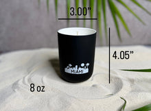 Load image into Gallery viewer, rosbas, scented candles, soy wax, 8 oz black ceramic jar, handmade USA