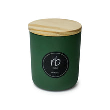 Load image into Gallery viewer, rosbas Prato Collection, olive green glass jar with lid,  13 oz.