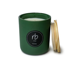 Load image into Gallery viewer, rosbas Prato Collection, olive green glass jar with lid,  13 oz.