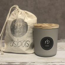 Load image into Gallery viewer, rosbas Prato Collection, grey glass jar with lid,  13 oz.