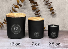 Load image into Gallery viewer, Rosbas Scented Soy Candles, Black jars, handmade in USA
