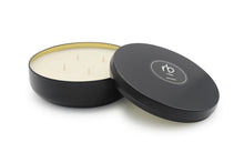 Load image into Gallery viewer, rosbas Milano Collection, metallic tin, black, soy candle, non toxic, eco friendly, hand poured, gifted