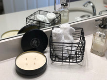 Load image into Gallery viewer, rosbas Milano Collection, metallic tin, black, soy candle, non toxic, eco friendly, hand poured, gifted
