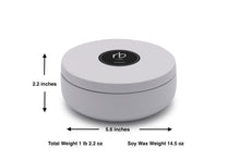 Load image into Gallery viewer, rosbas Milano Collection, metallic tin, white, soy candle, non toxic, eco friendly, hand poured, gifted