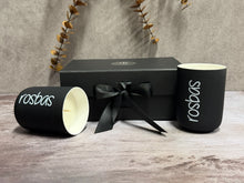 Load image into Gallery viewer, Rosbas Candles Gift Set - Scented - Soy Wax - Black Ceramic Jars, 8 oz ea.
