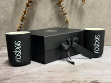 Load image into Gallery viewer, Rosbas Candles Gift Set - Scented - Soy Wax - Black Ceramic Jars, 8 oz ea.
