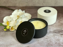 Load image into Gallery viewer, Rosbas Candles - Scented - Natural Soy Wax - Black Concrete Bowl - 13 oz

