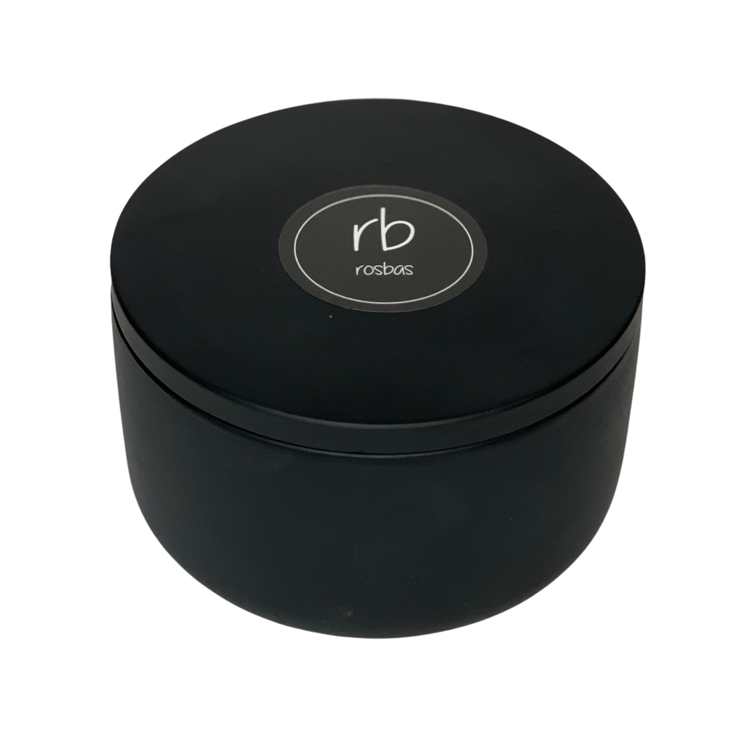 Rosbas Candles - Scented - Natural Soy Wax - Black Concrete Bowl - 13 oz