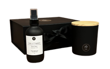 Load image into Gallery viewer, rosbas Scented Candle and Room Spray Gift Set, Black
