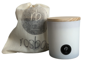 rosbas, Venezia Collection, natural soy wax candle, 7 oz, glass jar, handmade USA